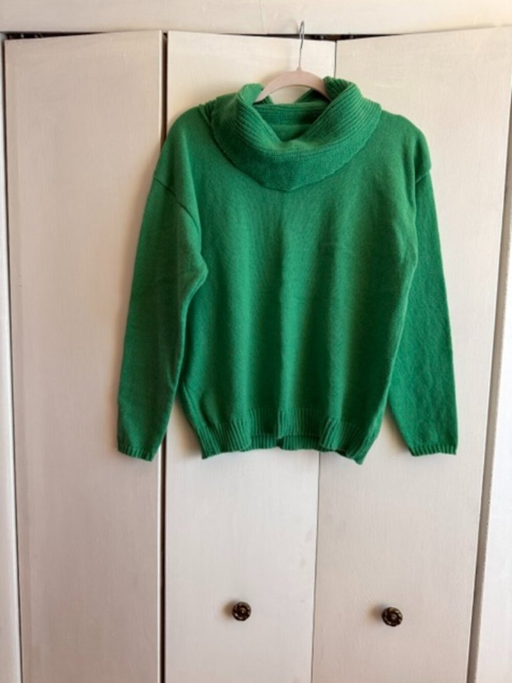 SHEIN XXL Emerald Green Cowl Neck Knit Sweater